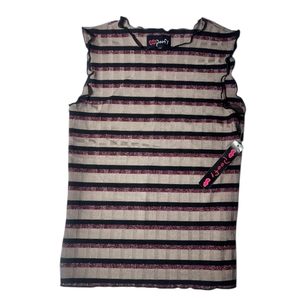 NWT Poof Striped Muscle Tank Size Large - Picture 6 of 13
